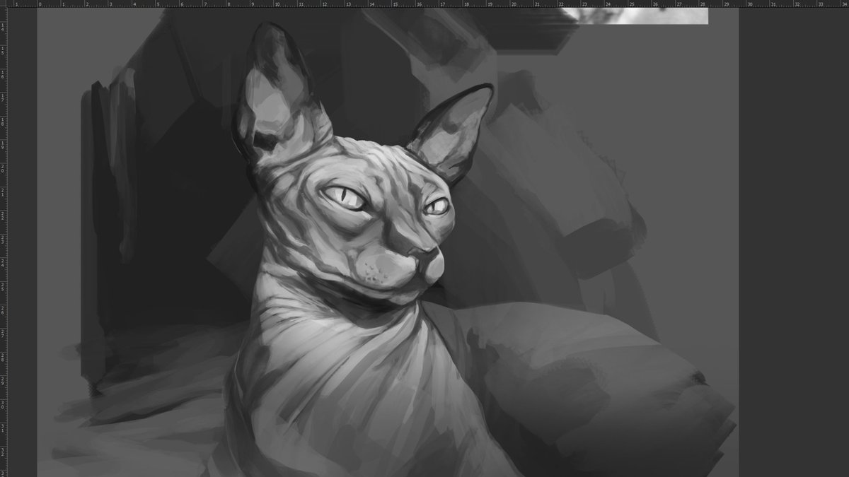 Jessillust's tweet photo. A wip, but I love her!

#sphynx #cat #illustration https://t.co/Hfgi9KkuL0
