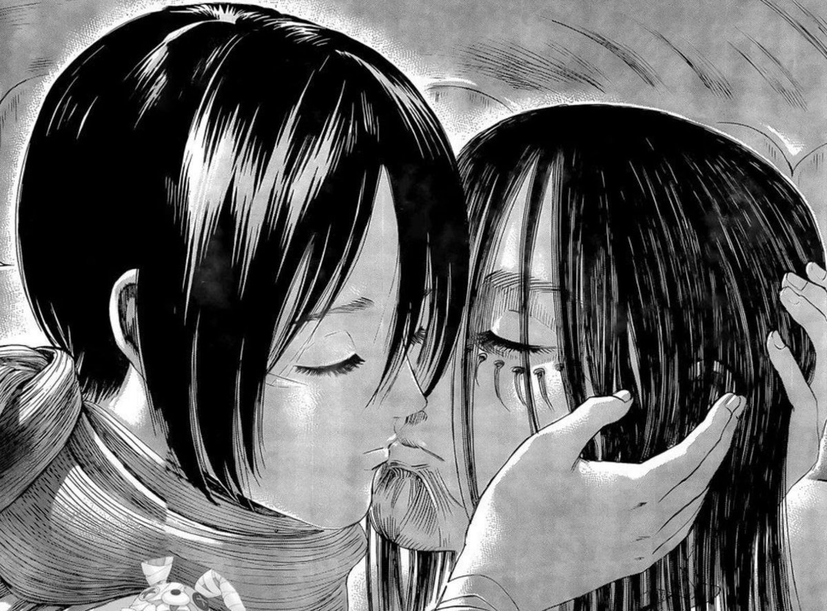 The love she gives him through the kiss can give him back the desire to live and regenerate himself!!! In the same way that Mikasa's simple words allowed him to regenerate very quickly in chapter 50, and when he finally has his whole body, let's imagine his motivation?