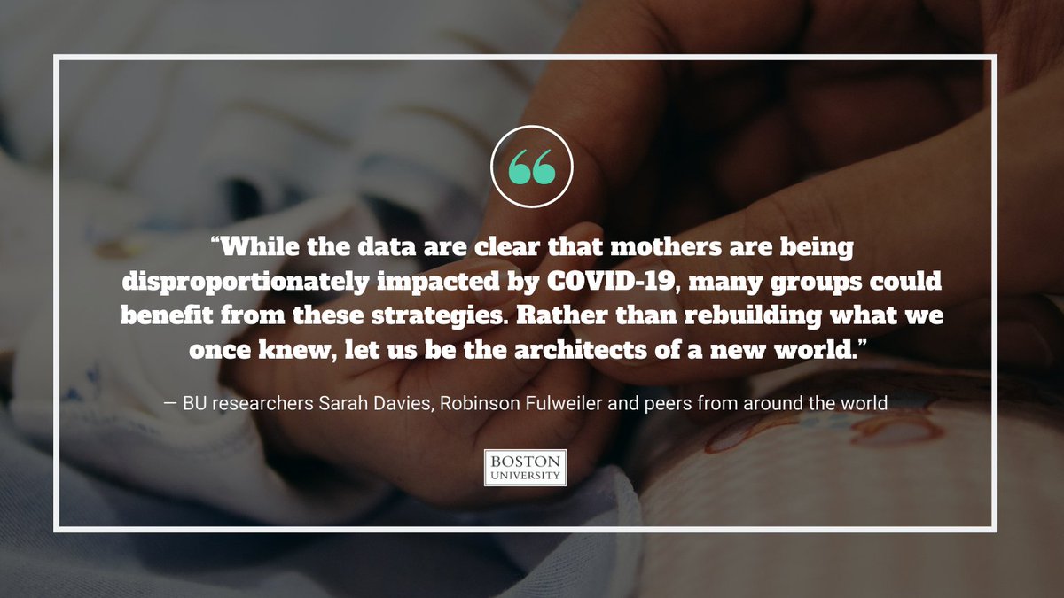 BU Experts (@buexperts) on Twitter photo .@DaviesswPhD & <a href="/FulweilerLab/">Fulweiler Lab</a> led a global team of researchers (all mothers) to outline action-oriented policies that will better support academic mothers in the sciences and create long-term change for a more equitable and inclusive research system. ➡️ bu.edu/articles/2021/… .@DaviesswPhD & <a href="/FulweilerLab/">Fulweiler Lab</a> led a global team of researchers (all mothers) to outline action-oriented policies that will better support academic mothers in the sciences and create long-term change for a more equitable and inclusive research system. ➡️ bu.edu/articles/2021/…