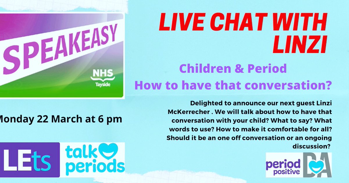 TatiannaZorina's tweet photo. New and exciting live event announcement! We will chat to Linzi from Speakeasy, NHS all things period&children. When? How? and What’s right? ❤️#periodeducation #letstkperiods Join live chat on our Facebook page: https://t.co/us2XRhlpdY https://t.co/q8sSuX7zxh
