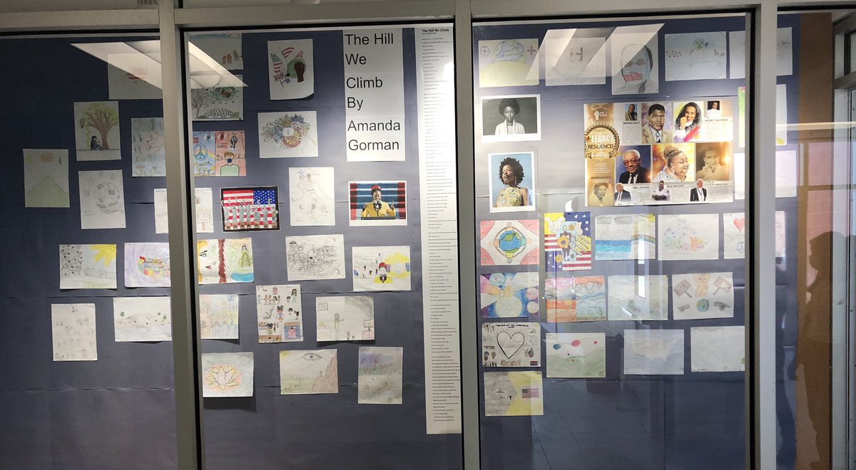 EOMintermediate's tweet image. Our Gr. 7s have been learning about the important work Amanda Gorman is doing for our world. 🙌🏾👏🏿