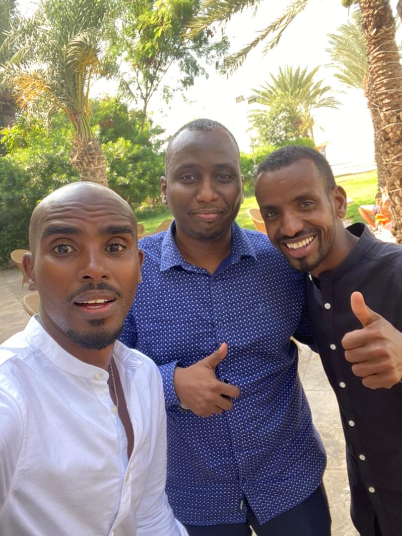 samabdiosman's tweet photo. With Sir @Mo_Farah, recent winner of π©π― International Half Marathon and Abdi Bashir, ranked second! #GOAT #Runners #Onemomile #Champions #Djibouti #GatewayofAfrica https://t.co/PRXcFMxlFm