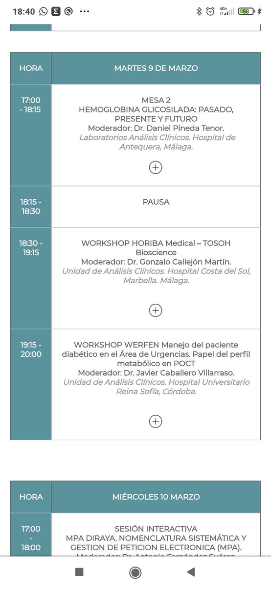 Y ahora en directo con el Workshop de #horiba moderado por el Dr.Gonzalo Callejon "Experiencia Automatizada en #HbA1c en seguimiento y diagnóstico de #diabetes