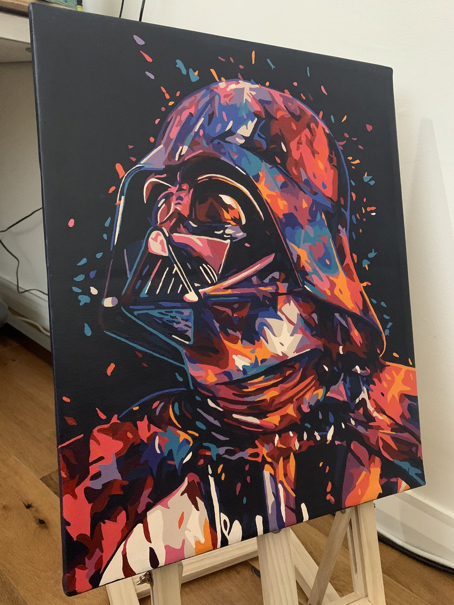 I’m happy to announce I’ve finally finished this beauty! #PaintingByNumbers #StarWars #DarthVader