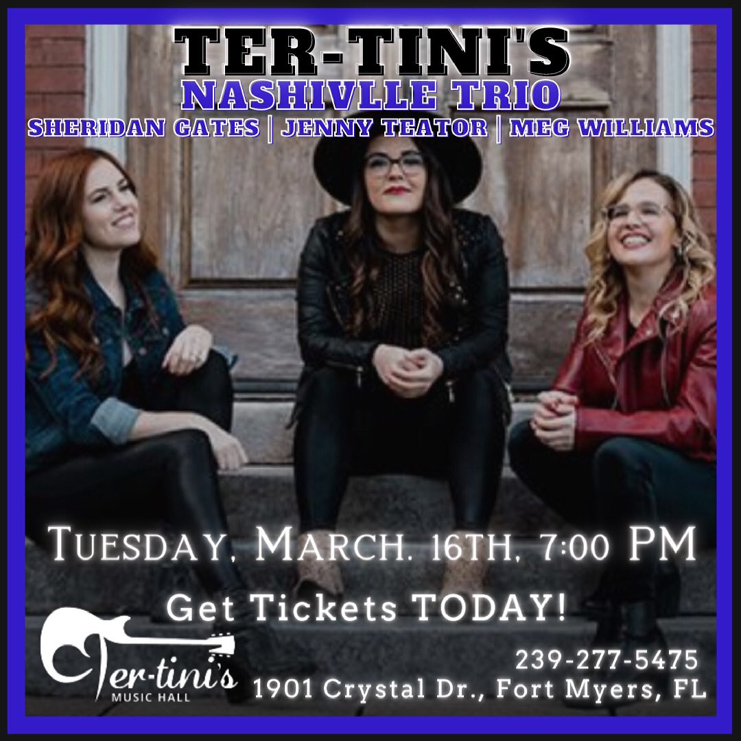 networkingSWFL's tweet image. 🎸JOIN TER-TINI’S AT 6:30 PM!!
TICKETS FOR $15

🔥GET TICKETS HERE: eventbrite.com/e/the-nashvill… 

#swfl #fortmyers #supportsmallbusiness #supportlocal #family #entertainment #show
#capecoral #nightlife #music