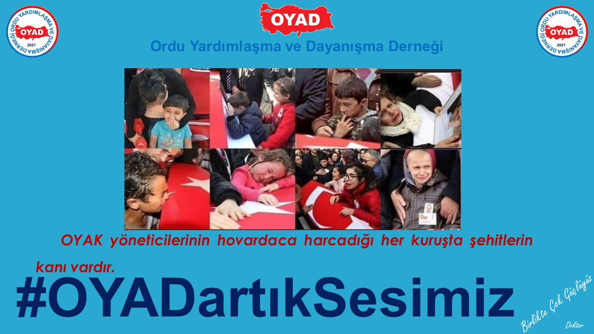 Kursunasker001's tweet photo. #OYADartıkSesimiz
OYAK hak var. Şehidin, dulunun, yetiminin vebali var. Hesap vermek zordur. ....
@RTErdogan @dbdevletbahceli @kilicdarogluk @meral_aksener @T_Karamollaoglu @Mustafa_Destici @ErbakanFatih @alibabacan @Ahmet_Davutoglu https://t.co/9PlAOkYtnt