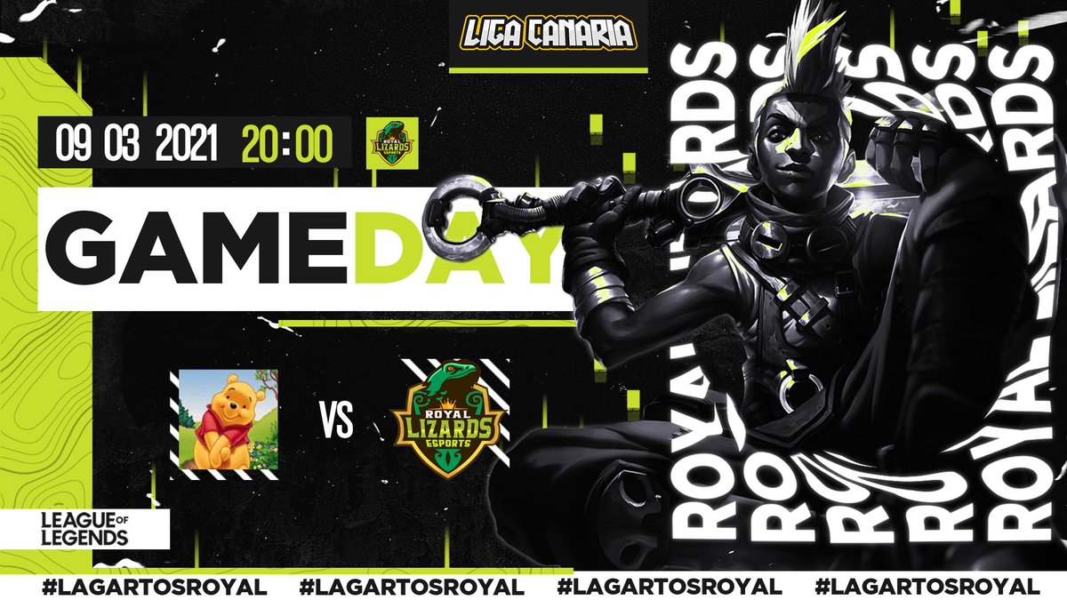 Royalizards's tweet photo. Hoy toca ir más fuertes que nunca
🏆 Primera División (Jornada 6) de la @LigaCanaria 
🆚 LFT for Club
⏰ 20:00
📹 https://t.co/Zb6nCLLN5o
⚔️ @lol_es 
#LagartosRoyal 🦎👑 https://t.co/W24OsAo12a