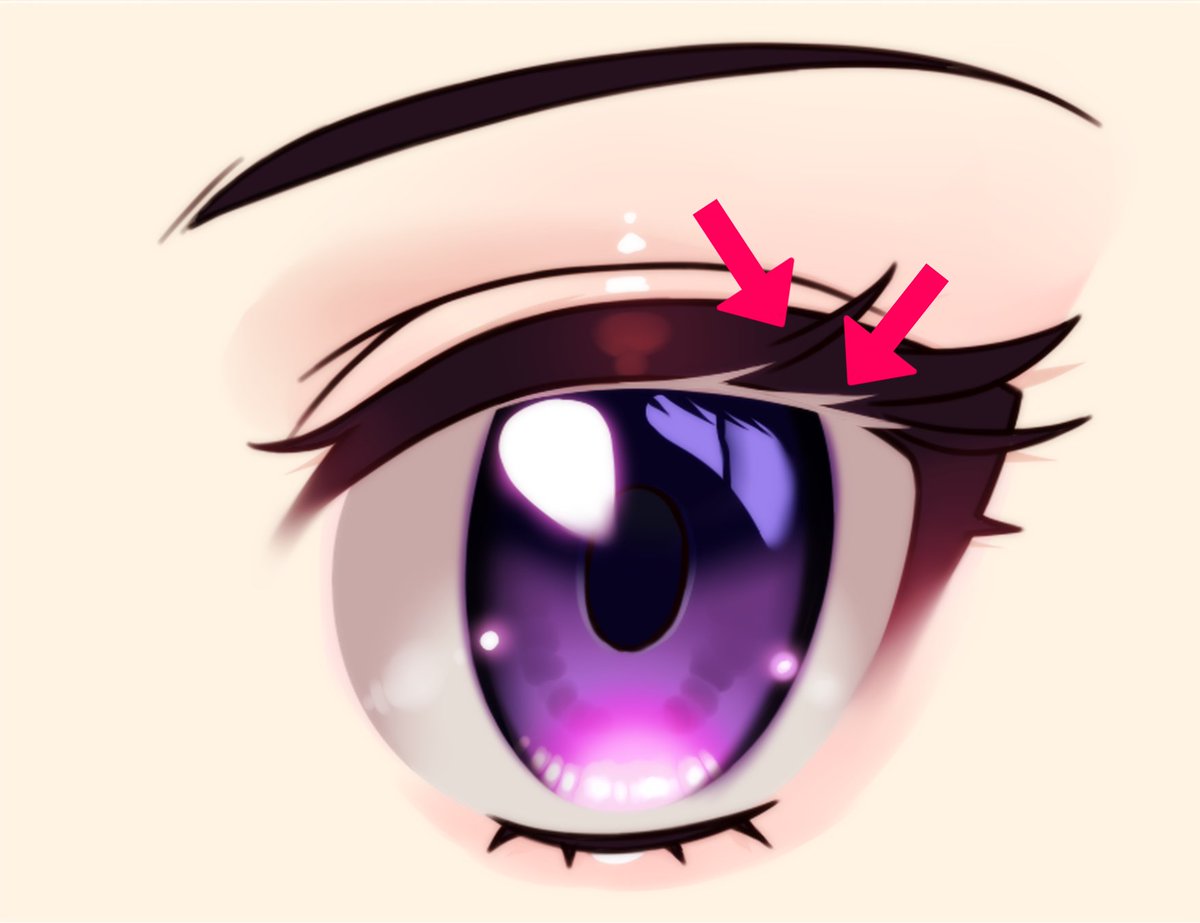 eye focus purple eyes solo arrow (symbol) one-eyed close-up simple background general  illustration images