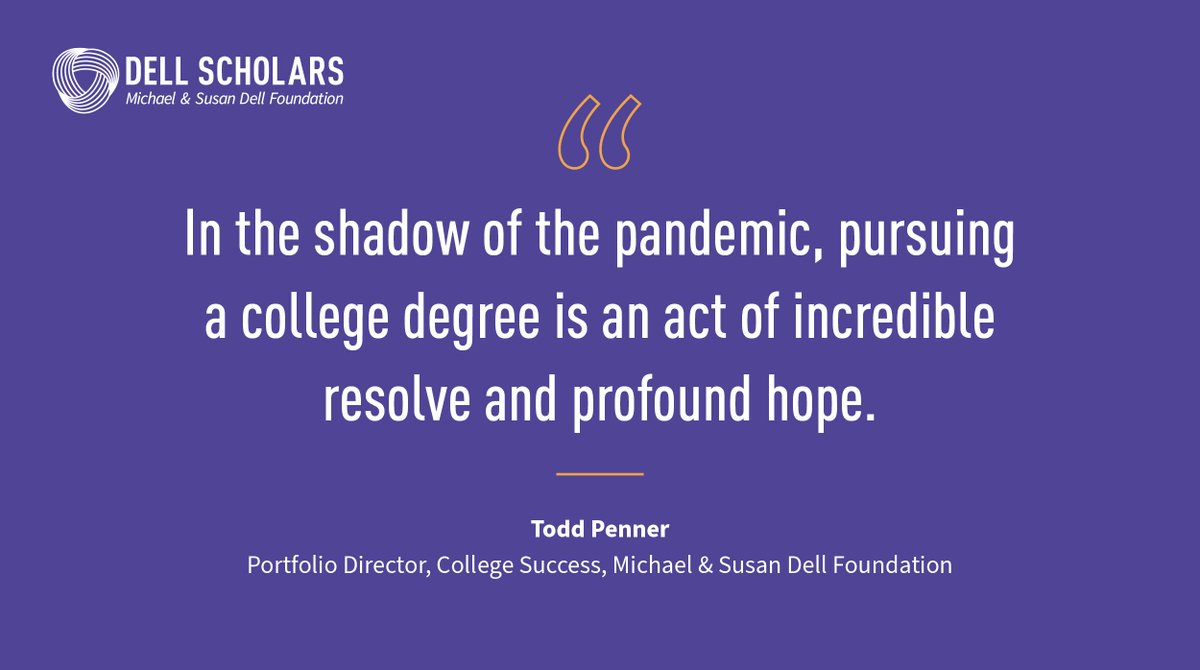 Our new class of Dell Scholars embarks on the #college journey against the backdrop of #COVID19. Their high school experience wasn’t typical, but they are determined to continue their education and unlock a brighter future. bit.ly/3v6FzVT