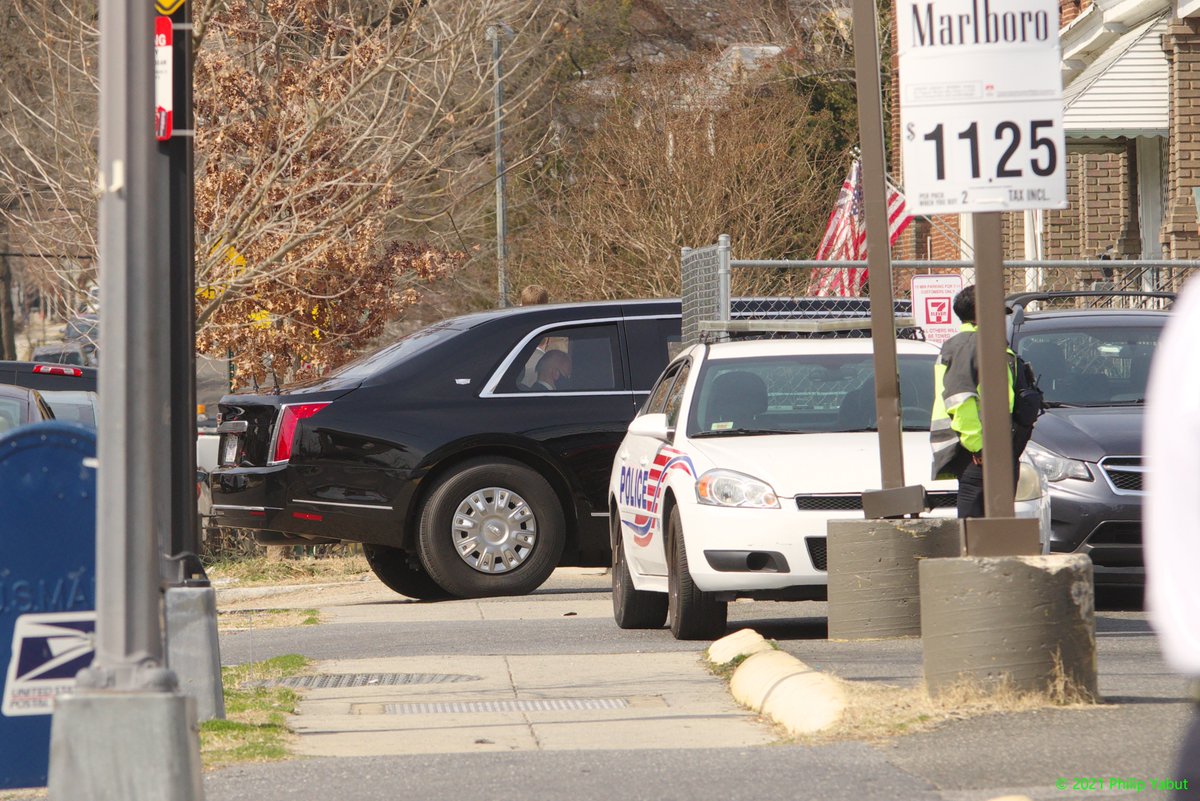 philliefan_99's tweet photo. Got a peek at President Biden (and the WH press pool) visiting @wsjenks this afternoon. Possibly the first presidential visit to #TrinidadDC ever? #dc @PoPville @theHillisHome @DCist @juliemason https://t.co/MvegiilFNY