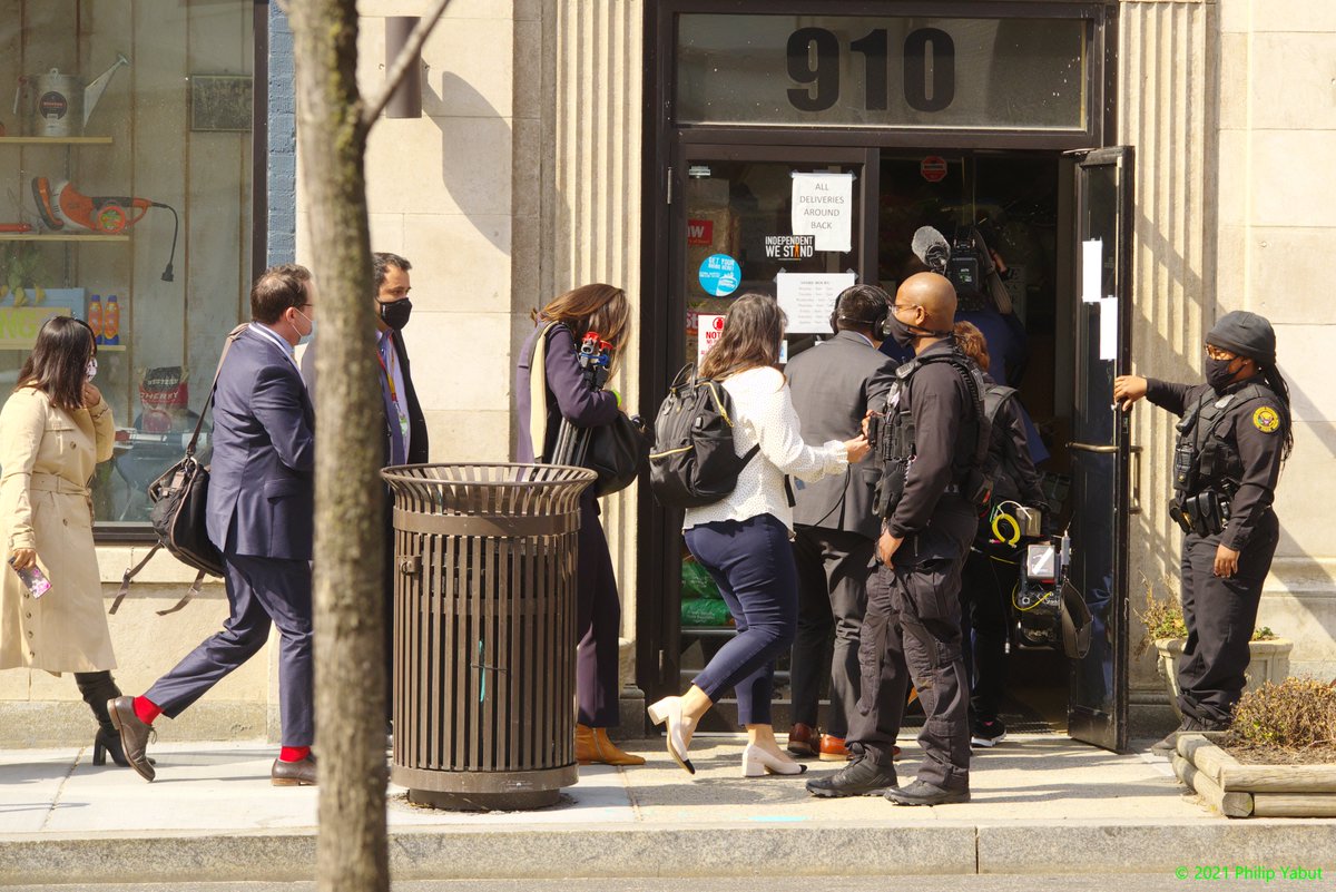 philliefan_99's tweet photo. Got a peek at President Biden (and the WH press pool) visiting @wsjenks this afternoon. Possibly the first presidential visit to #TrinidadDC ever? #dc @PoPville @theHillisHome @DCist @juliemason https://t.co/MvegiilFNY