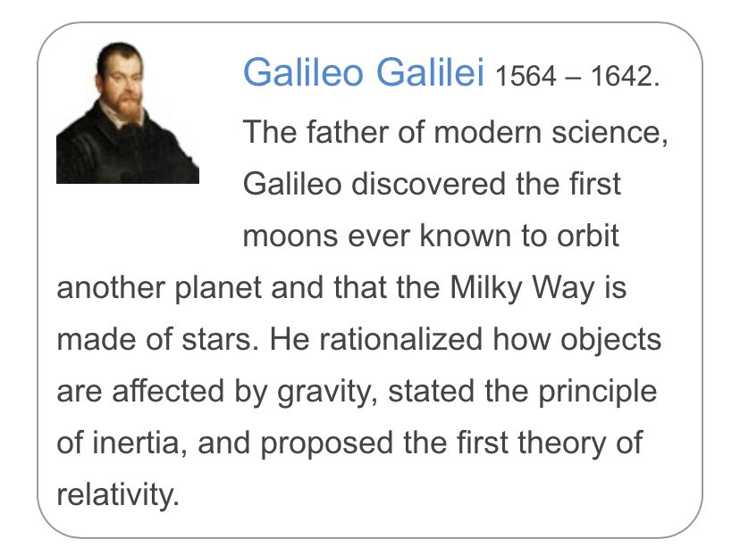 Today, as part of National Science week we are celebrating innovative scientist Galileo Galilei, ‘the father of modern science’ 🌔🌌
