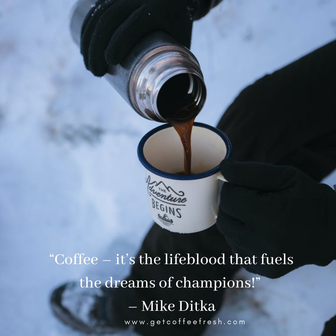 getcoffeefresh's tweet image. Coffee – it’s the lifeblood that fuels the dreams of champions!” – Mike Ditka