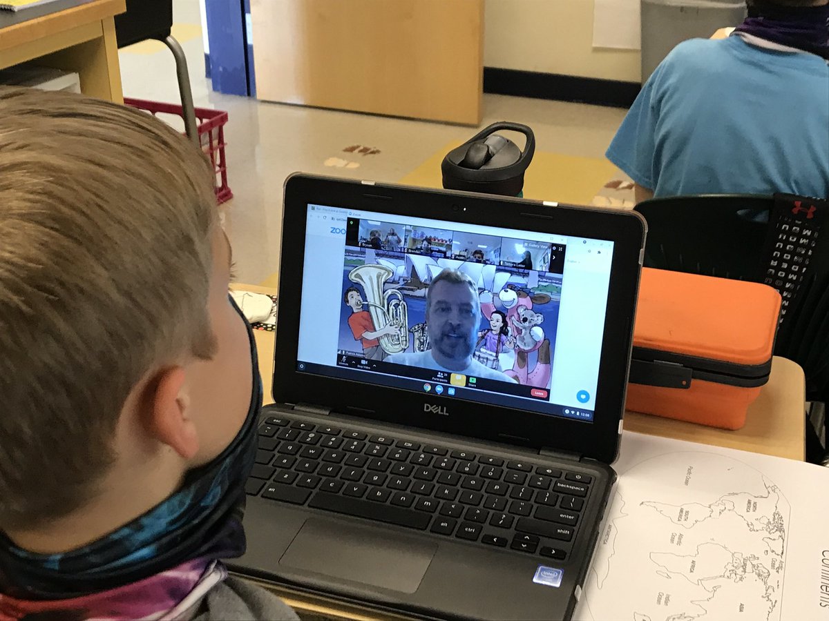 ITRTtinytech's tweet image. Third grade students enjoyed learning about Australia as author, Patrick Adams, read his book, Lisa Goes to Australia, to the class. He also shared a sneak peek at the world premiere of his song, Koalas and Kangaroos! Fun fact: Mr. Adams attended @hanoverschools years ago!