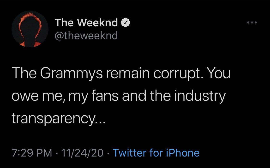 DI0RDIESEL's tweet photo. FUCK THE GRAMMYS https://t.co/9WWQsZ8wsw