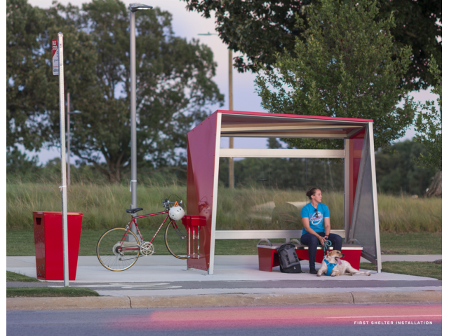 CAFTrans's tweet image. Congratulations to @clarknexsen &amp;amp; @GoRaleighNC for winning the @AIA_NC Honor Award for the red shelter!