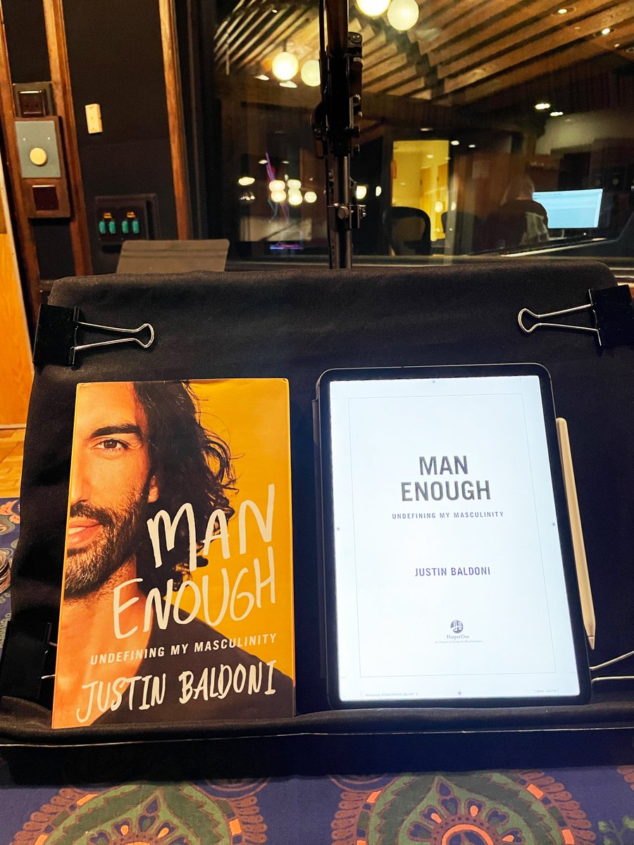 justinbaldoni's tweet photo. I’m recording my book this week!! Head to https://t.co/0CNSUUqpJ9 to pre-order ‘Man Enough: Undefining My Masculinity’ and help support indie bookstores like @esowonbooks! 

#manenough #undefiningmymasculinity https://t.co/xVIFO2GWrA