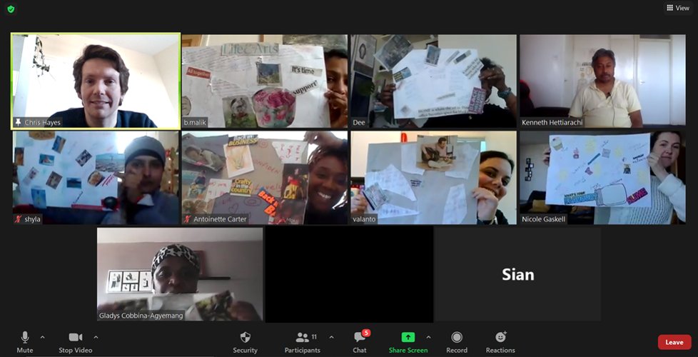 A creative &amp; inspiring session 10 today led by Ken Hettiarachi to complete the main part of our Be Free Course supported by <a href="/TNLComFund/">The National Lottery Community Fund</a>. Music meditation, dance, morning/artists notes, vision boards &amp; sharing. You have inspired us. #CommunitiesCan <a href="/nicolegactress/">Nicole Gaskell</a>