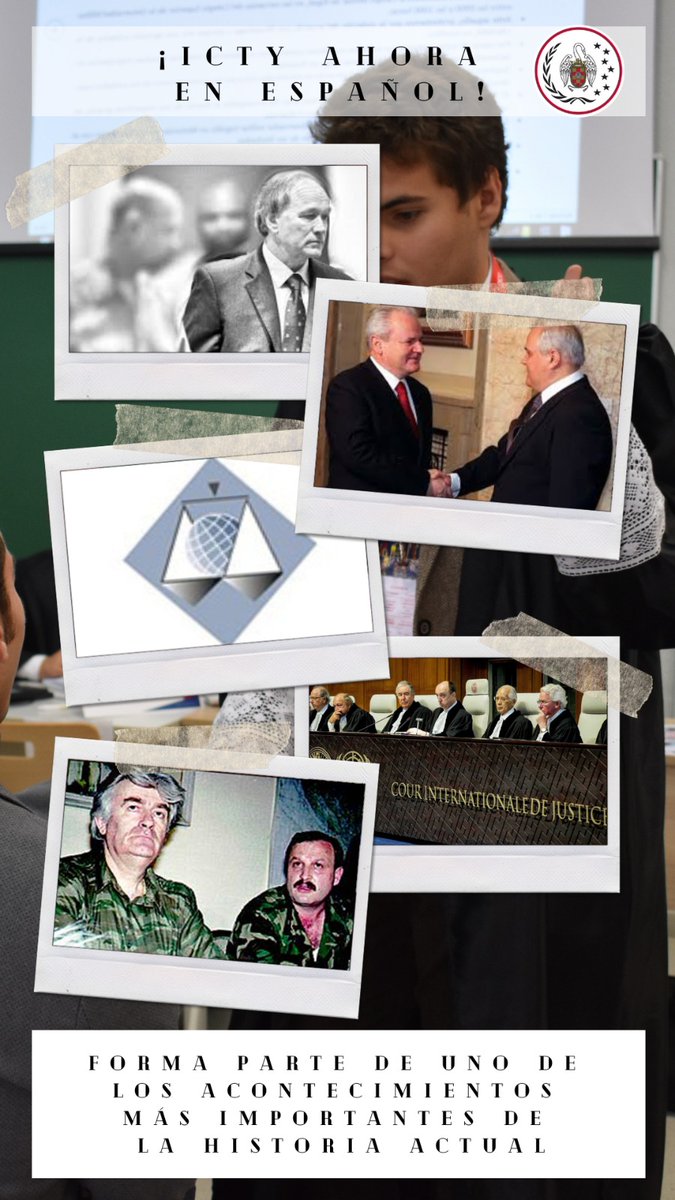 compimun's tweet image. ¡International Criminal Tribunal for the former Yugoslavia pasa a ser en español! 🇪🇦

Deja a un lado el miedo y únete a esta increíble experiencia, donde te verás inmerso en la historia, y descubrirás este importante acontecimiento que marcó los tiempos modernos 👩🏻‍⚖️