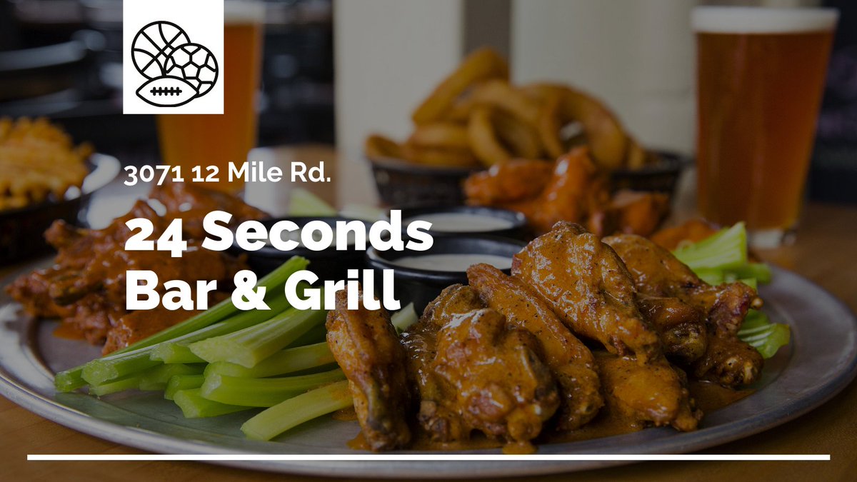 DowntownBerkley's tweet photo. #TastyTuesday: Hey #sports fans, what are your #dinner plans for #MarchMadness? @24SecondsBar has some delicious #wings and many other #food and #drinks to satisfy your cravings. #DowntownBerkley #RetroCool #Restaurant #Bar #ComfortDining https://t.co/hRdon9y7Q9
