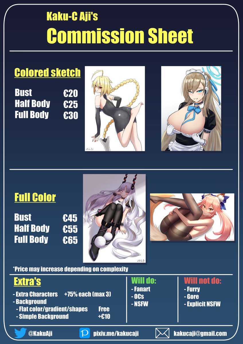 Kaku C Aji Commissions Open 2 3 Slots Kakuaji Twitter