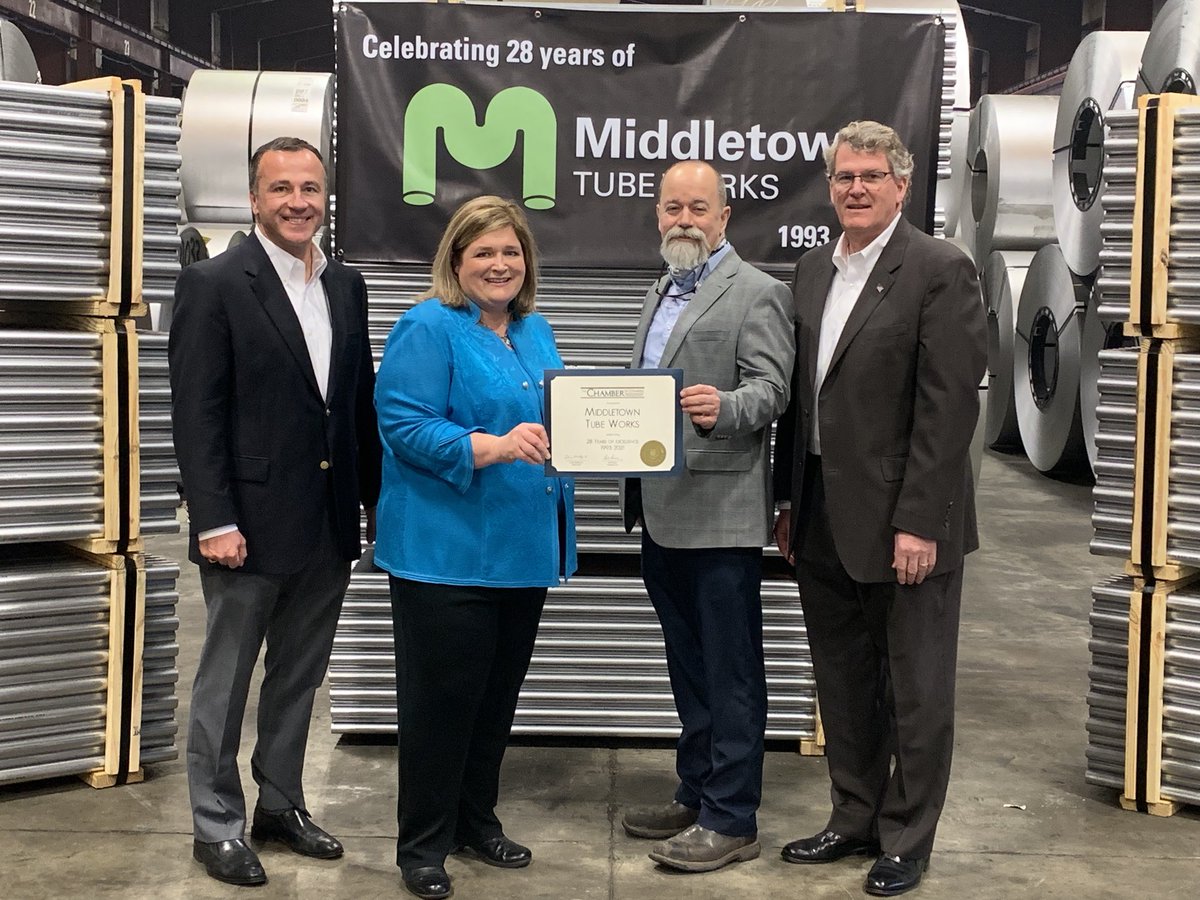 MMT_Chamber's tweet image. Congratulations to Angela and her Team at Middletown Tube for 28 years of service to their customers and the community - We wish you many successful years in the future!