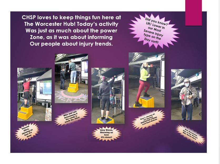 PdayChs's tweet photo. Today the Worcester Hub CHSP team worked on preventing Lifting and Lowering injuries with a power-zone activity!! We had a ton of fun in the Zone today! #MakeSafetyFun #MakeLearningFun #NEDSWM #ProudUPSers #TakePrideInYourPowerZone https://t.co/TDF7wIUxGp