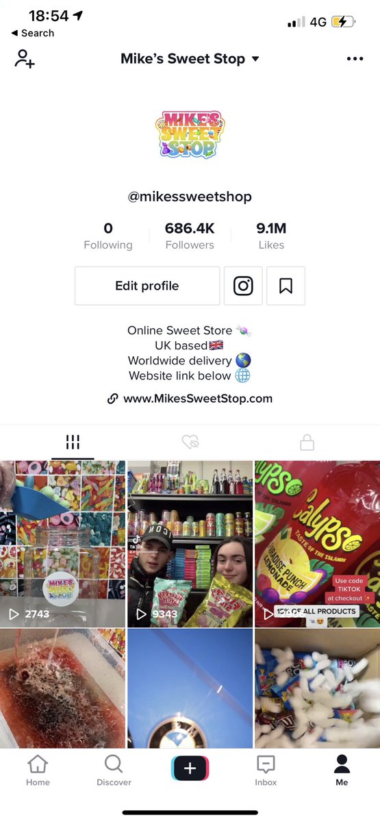 Worlds biggest TikTok following sweet store 🤝