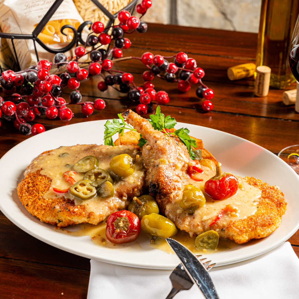 Rosebud Pork Chops Calabrese Recipe