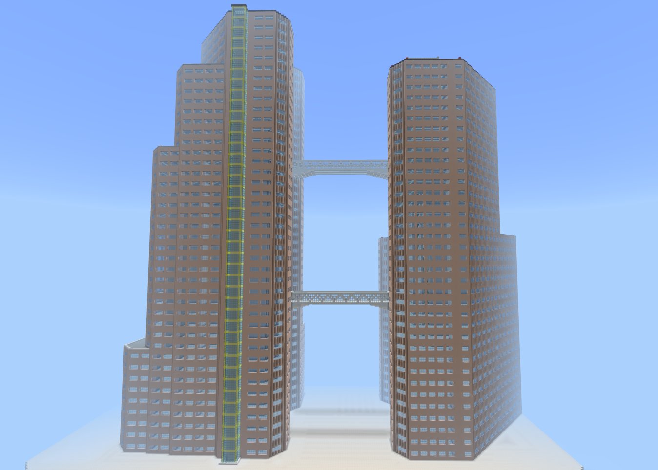 تويتر Ffr41mr على تويتر 壁ビル Vs ツインタワービル Minecraft 巨大建築 T Co Xeyftj53lo