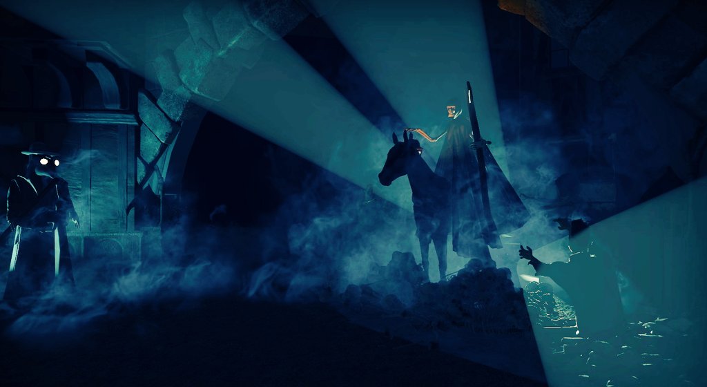 ParkLife55's tweet photo. Working on a Plague scene @PlanetCoaster 💀 #planetcoaster #plaguedoctor #themepark #darkride https://t.co/QRr2fkvgkX