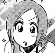 Orihime is thinking about eating ramen with chocolate syrup drizzled onto it.