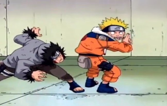 nnarutinhoo's tweet image. Naruto peida na cara do Kiba

-Hinata: