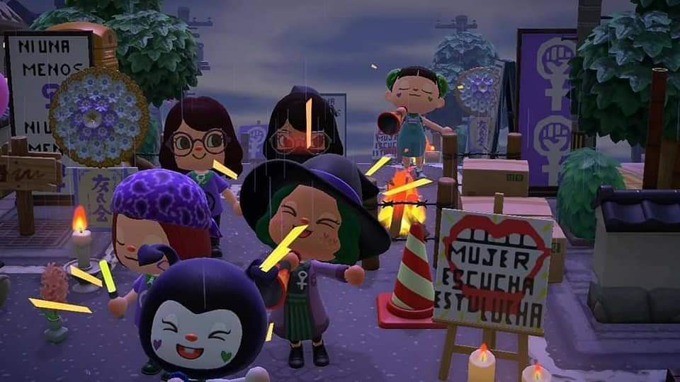 mujeresdelasal's tweet photo. #8M2021| Las morras que juegan Animal Crossing tambien tomaron los espacios virtuales. Ally, Xharretx, Julieta, Romi, Sakura, Jamie, Ari y a Iyari, gracias por esto. Si alguien juega y quiere visitar la isla, aqui esta el código: DA-7187-2788-0949 💜💫 https://t.co/5gsbmy2eOw