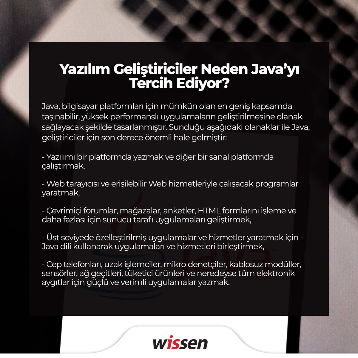 BAUWissenTech's tweet image. Java teknolojisi hakkında ufak bir bilgilendirme postu hazırladık. 🙃
❓Yazılım geliştiriciler neden Java’yı tercih ediyor?
❓Yazılım geliştiriciler için Java kullanımını öğrenme yöntemleri nelerdir?
#WissenAkademie #Java #JavaEğitimi #JavaTeknolojisi