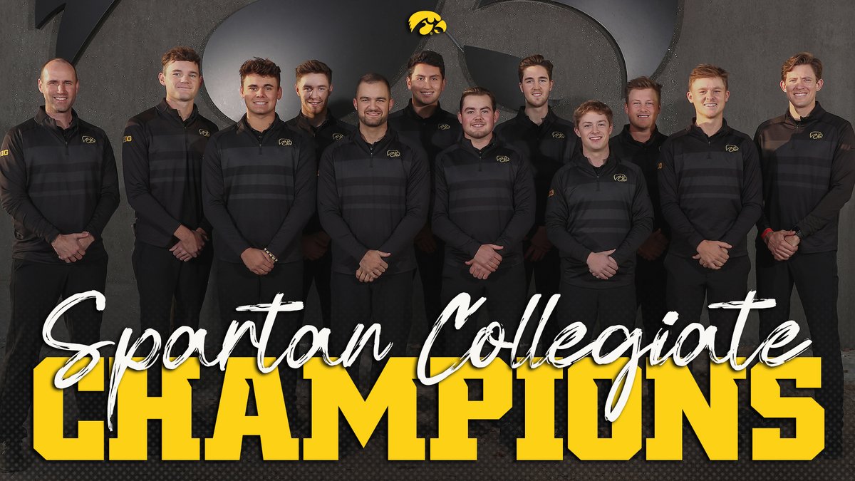 IowaHawkeyeGolf's tweet photo. 🏆 THE CHAMPS! 🏆

The #Hawkeyes posted an 11-under-par 277 in round three to win the Spartan Collegiate at Sea Island! https://t.co/xxszezLRgx