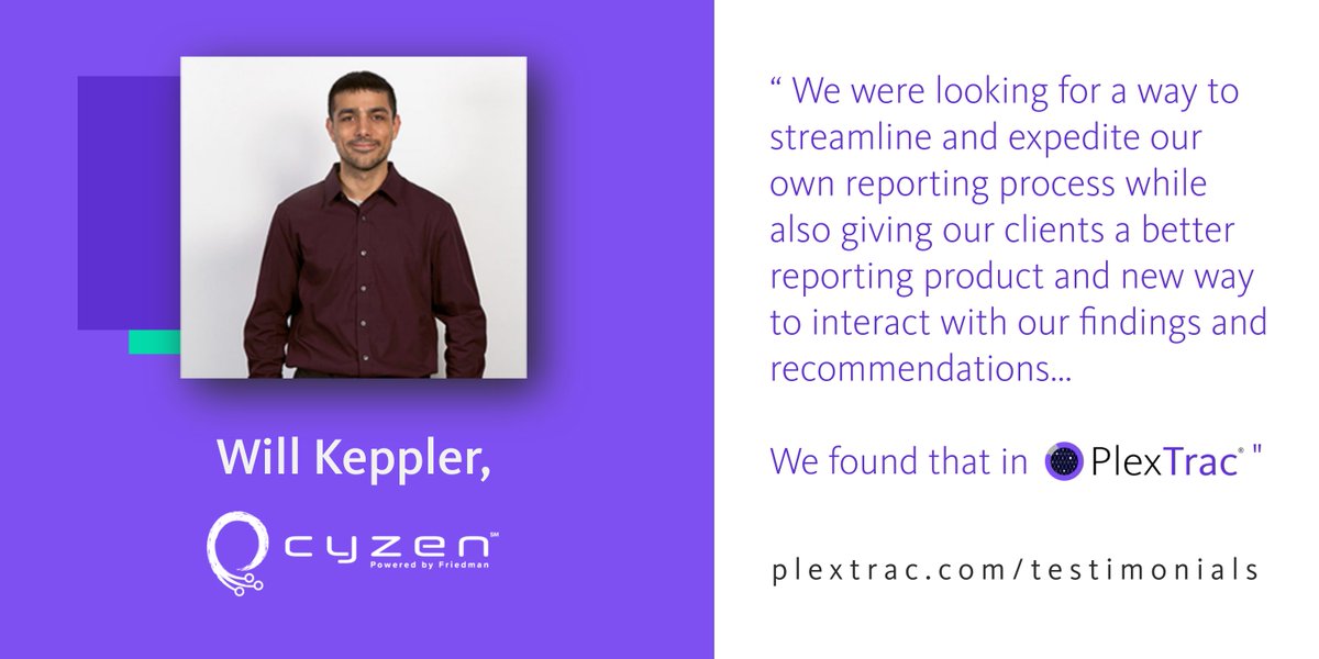 PlexTrac's tweet photo. Streamline your reporting with PlexTrac 📈🟣 ... Read more #testimonials ➡️ https://t.co/CNTEHQS7BL
Book a demo of the platform TODAY
https://t.co/OI0VELuBiX
#cybersecurity #infosec #infosecurity #informationsecurity #securityreporting https://t.co/ZZJgQ4I0JS