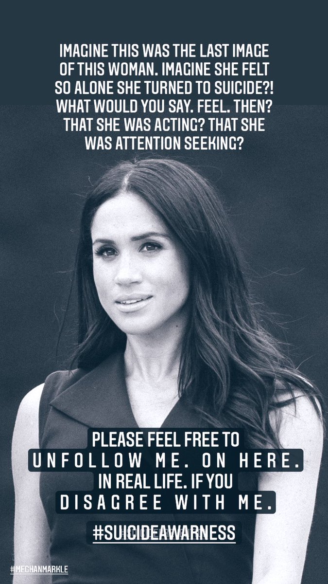 Please take a moment to unfollow me if you felt anything other than compassion or empathy last night. 

#SuicidePrevention #RoyalFamily #MeghanandHarryonOprah #MeghanAndHarry <a href="/Oprah/">Oprah Winfrey</a>