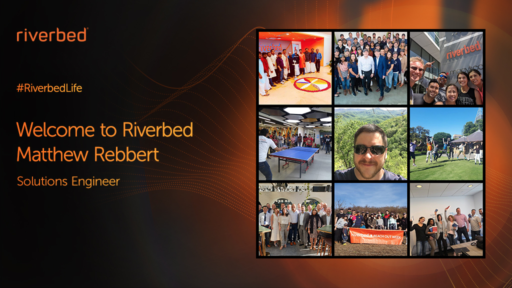 LifeatRiverbed's tweet photo. Welcome to @Riverbed Matthew Rebbert! #NewHire #RiverbedLife https://t.co/lyYsmQOfxK