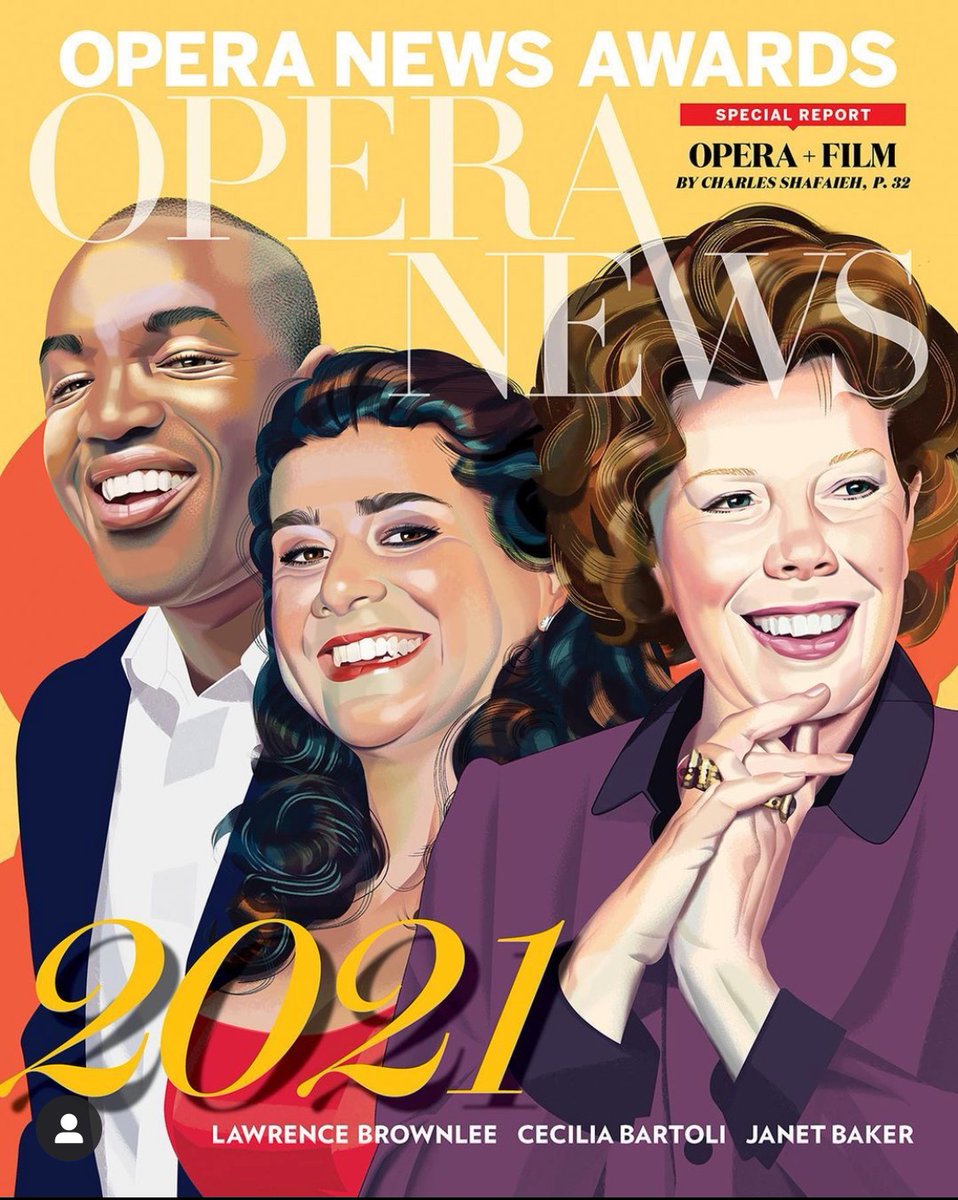 Pretty amazing company, wouldn’t you say? I am incredibly grateful to @OPERANEWS and @MetOperaGuild for this wonderful honor!