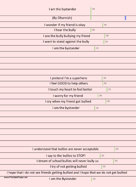 missmaxim2's tweet photo. My friends put themselves in the shoes of either the Bully, Bullied, or Bystander to write a poem for Pink Shirt Day a few weeks ago. I am beyond proud of what they wrote. (2/2) https://t.co/p9CrAWONwU