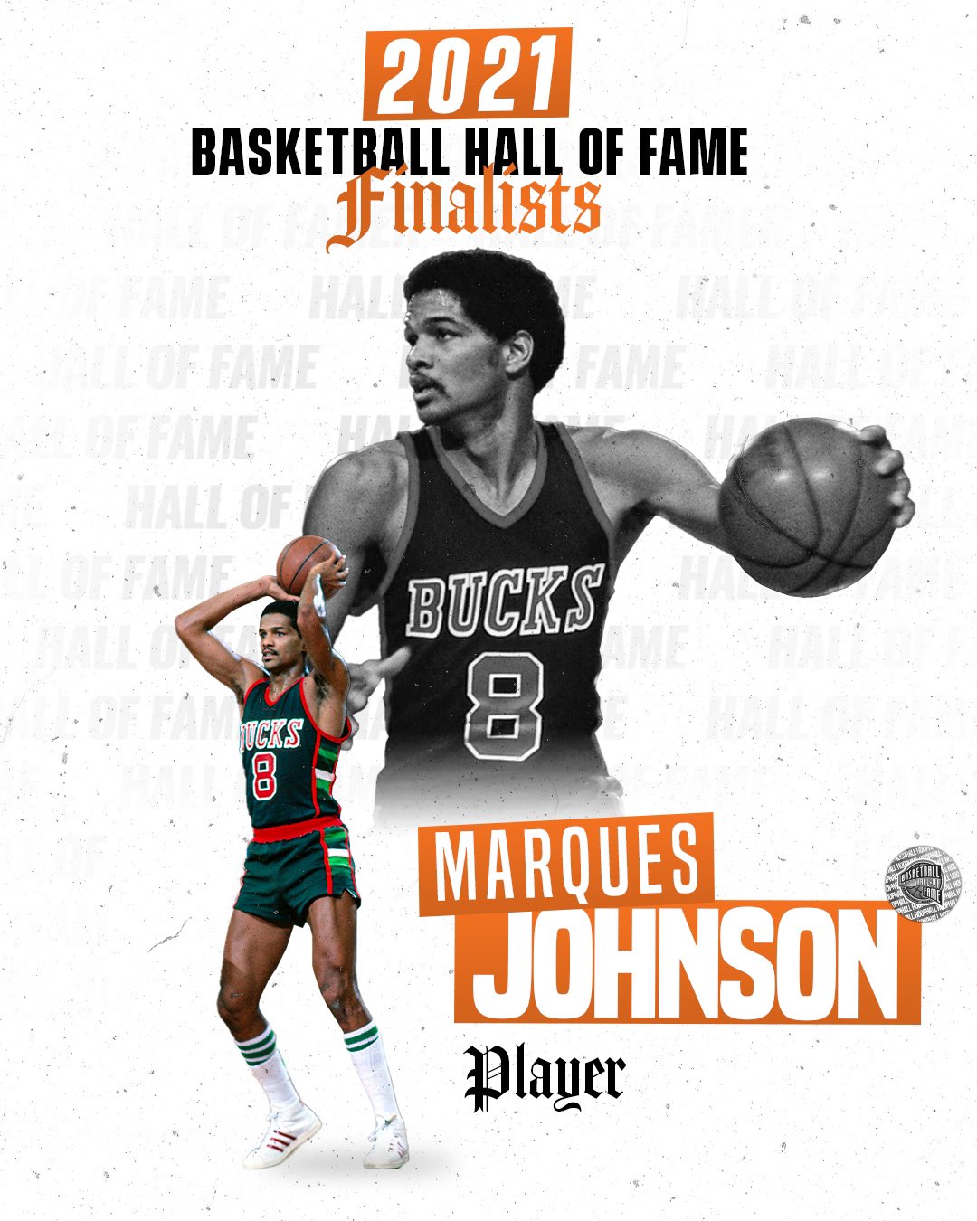 Basketball HOF on X: Congratulations to 5x @nbaallstar and NCAA Champion,  #22HoopClass finalist Marques Johnson.  / X