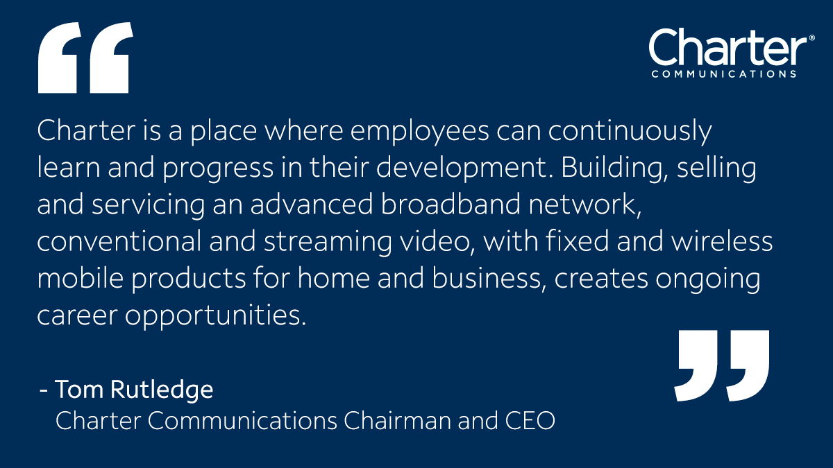 Charter Communications Reaches $18 Milestone on Path to $20 Minimum Starting Wage in 2022. Learn More: bit.ly/2PFoNge