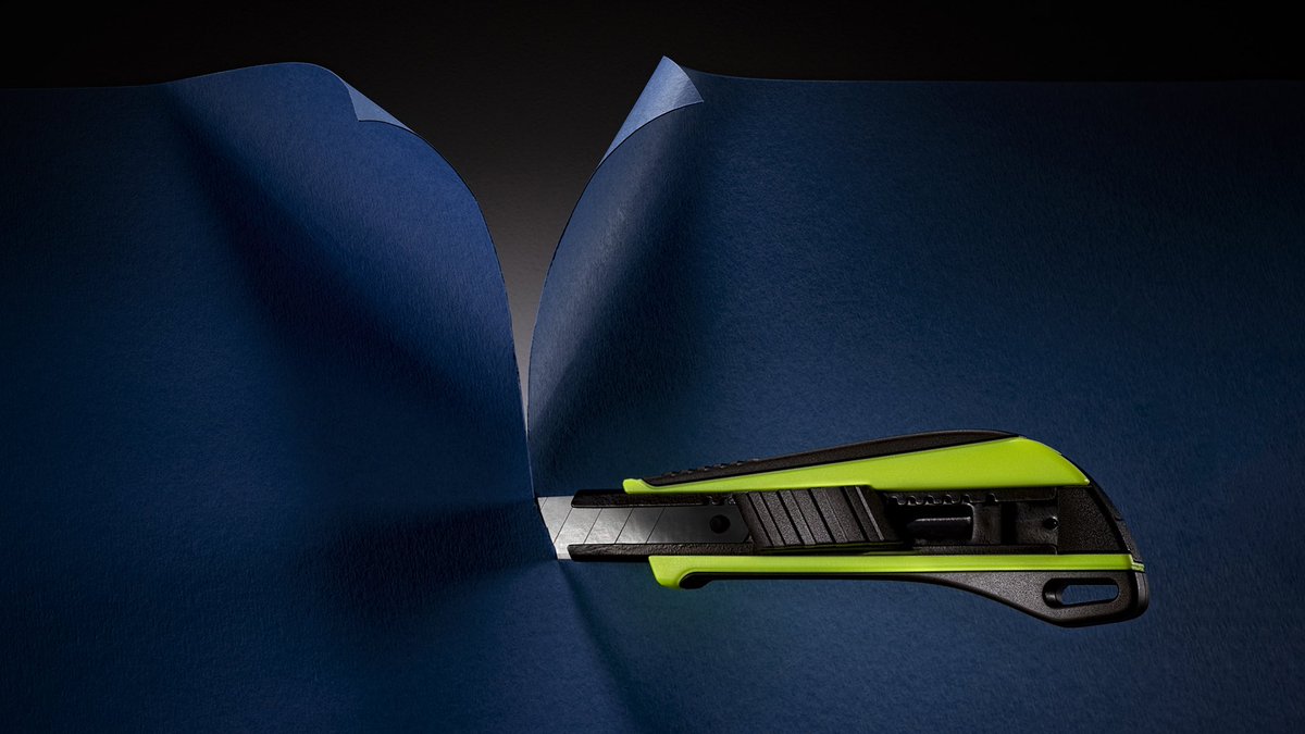 Uniliteuk's tweet photo. The all new KC1 18mm 7 break knife cutter. The first in our new line of knife cutters. What do you guys think? #Unilite https://t.co/7jqYRIfsTS