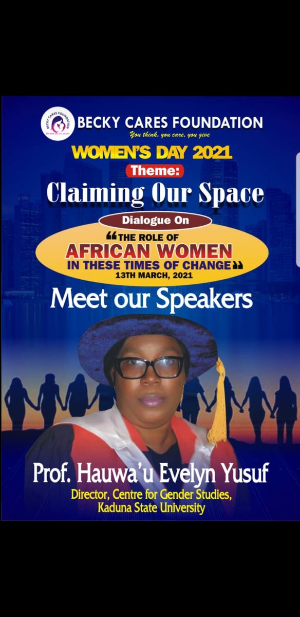 The CEO of CERSDOV <a href="/ProfHEY1/">Prof. Hauwa'u Evelyn Yusuf</a>  on #ChooseToChallenge  for International Women Day