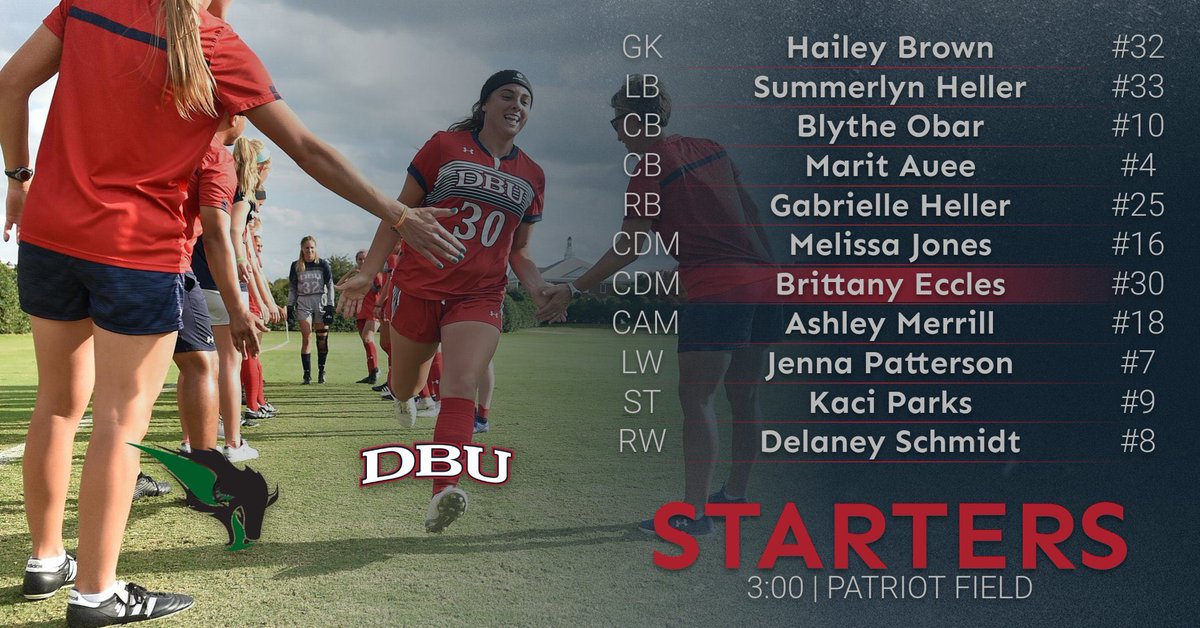 No changes from our last time out. Kickoff is in 30 minutes here at Patriot Field!

📊 tinyurl.com/DBUvsOBUStats
📺 tinyurl.com/DBUvsOBU

#AllForHim