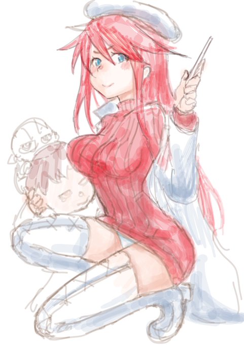 5億年ぶりに思いたってアティ先生描いてるけどせんせーえっちです。#サモンナイト 