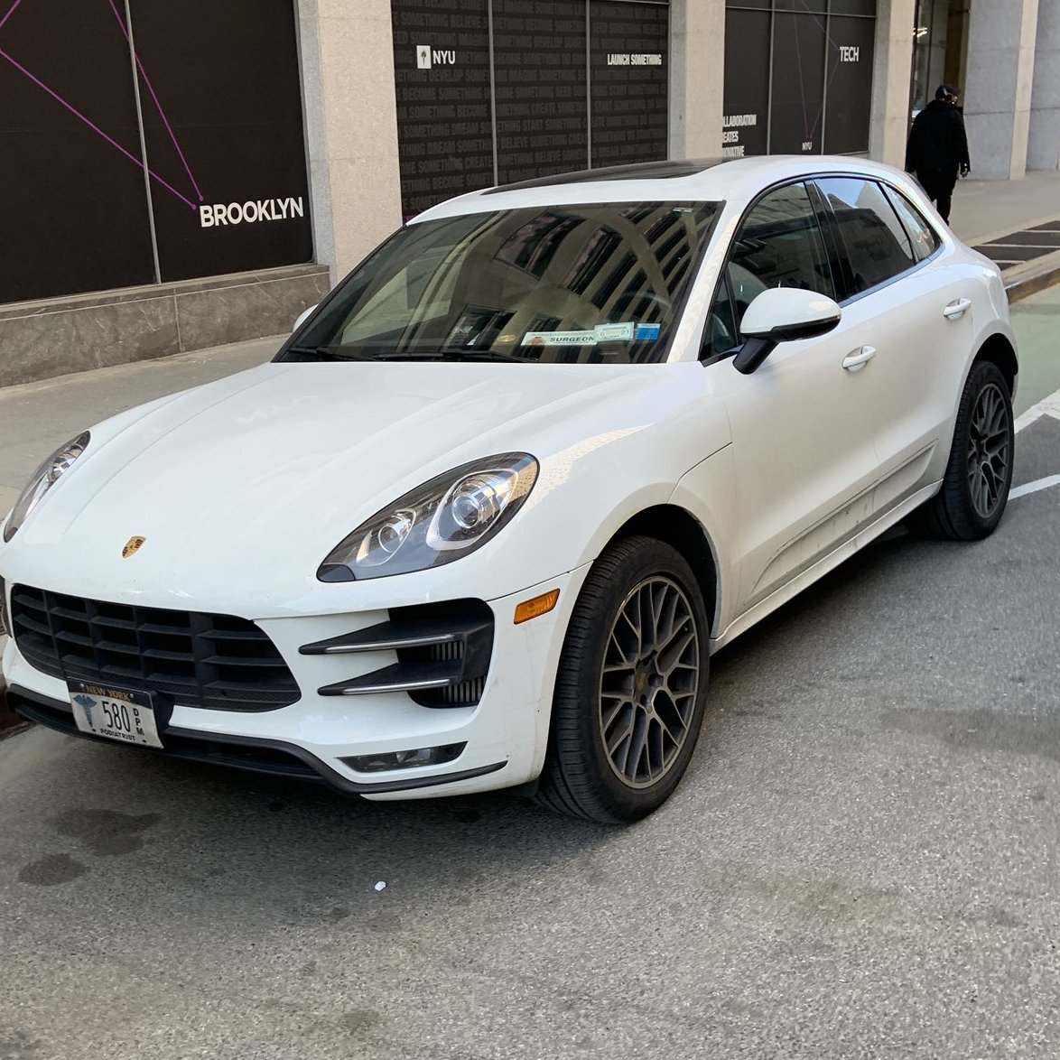 NYCBikeLanes's tweet photo. Just buy a toy badge and phony surgeon placard from @NYPD84Pct an you too can enjoy free bike lane parking.
#FixJaySt
I'm sure this Porche owning podiatrist can afford to pay for parking. https://t.co/ivz2JxNSW1
