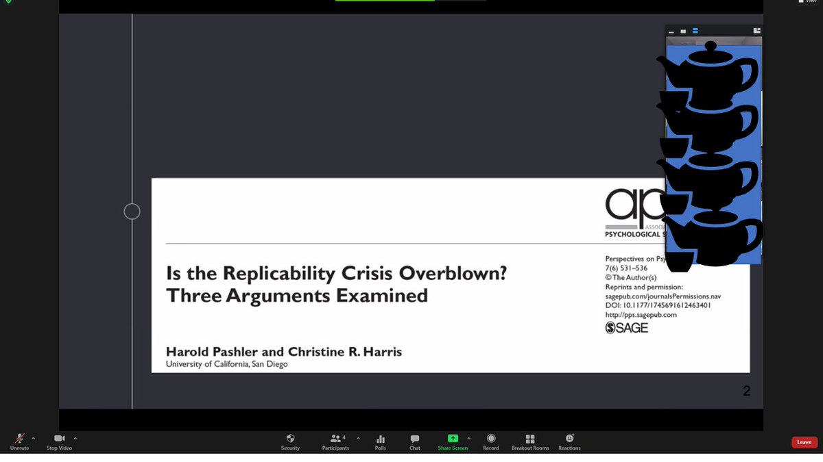 Thanks everyone who contributed to the great discussion around this paper today, led by @ErynJAdams!  We're just about to send out a poll for the next topic, so stay tuned...   #ReproducibiliTEA