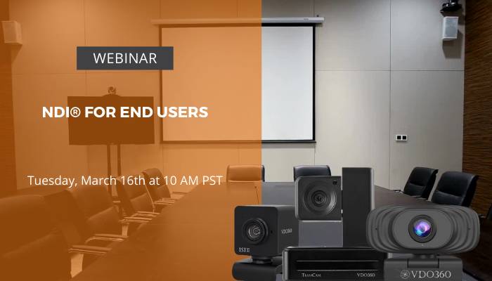 vdo360's tweet photo. Our next NDI® webinar on Tuesday, March 16th at 10AM PST gives end-users a chance to talk to the experts about everything #NDI®.
#VDO360 #EndUsers #Universities #lecturers #houseofworship
Register here: https://t.co/DuJMWWs4Jv https://t.co/MkuGZuXUqh